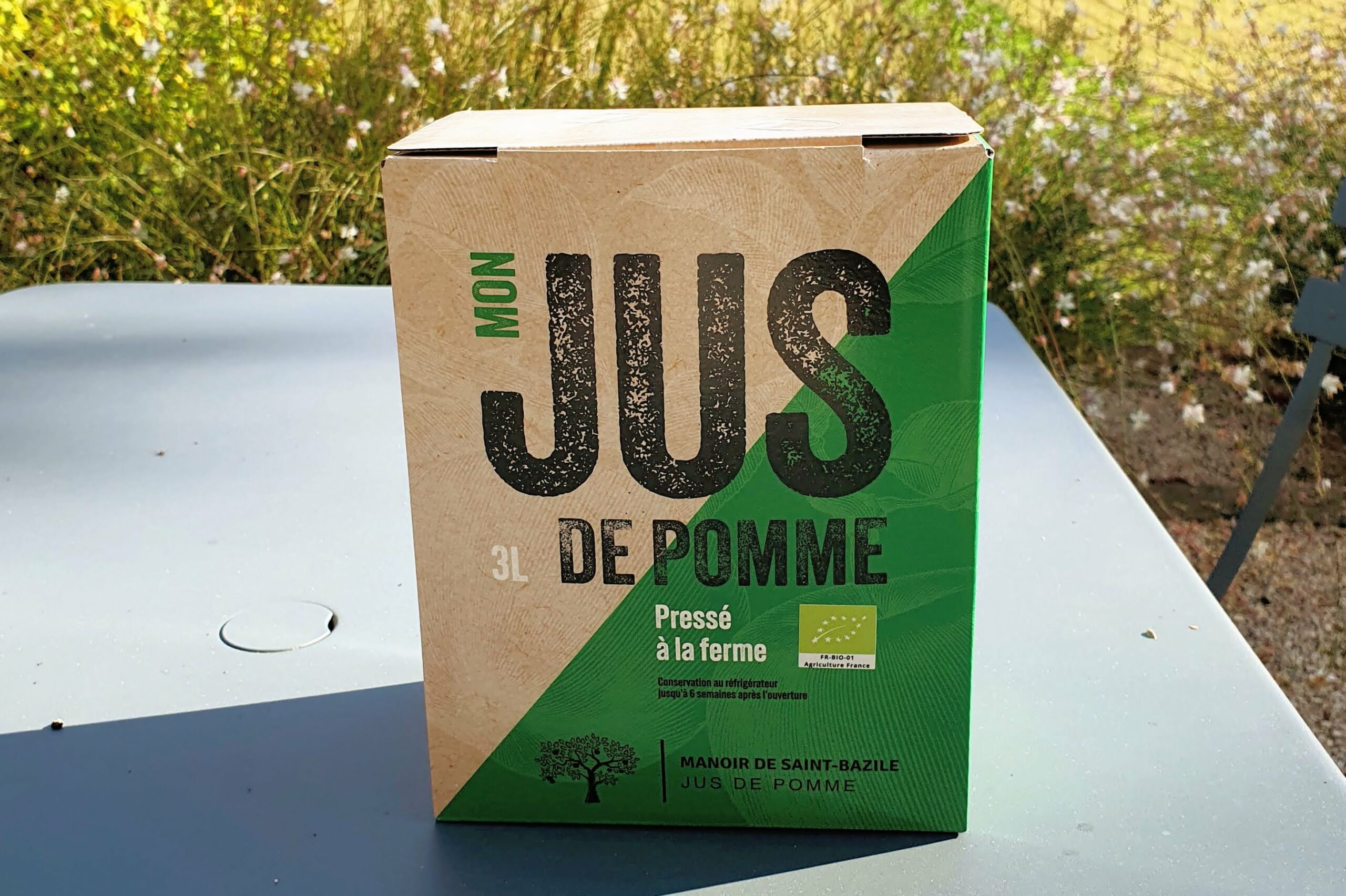 Jus pomme artisanal BIO, Cubi de 3L