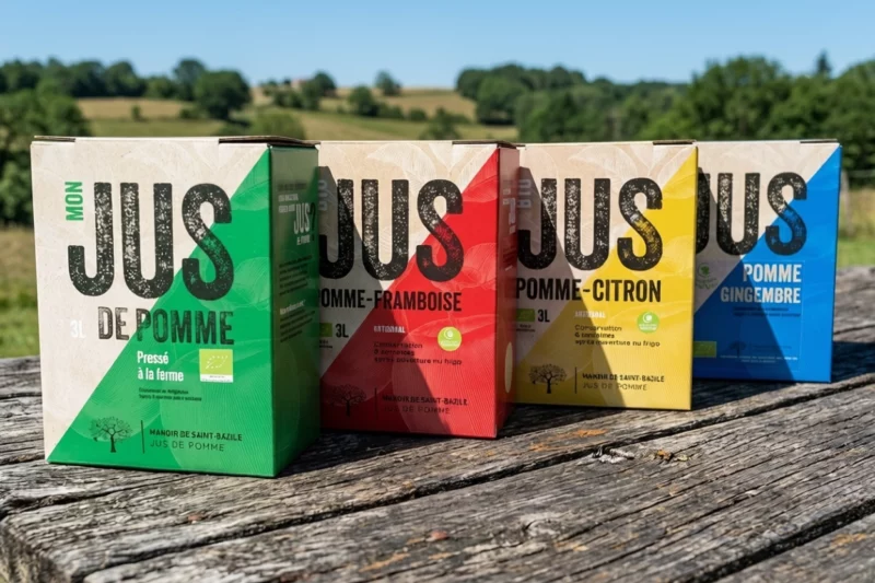 Jus de pomme bio en cubi